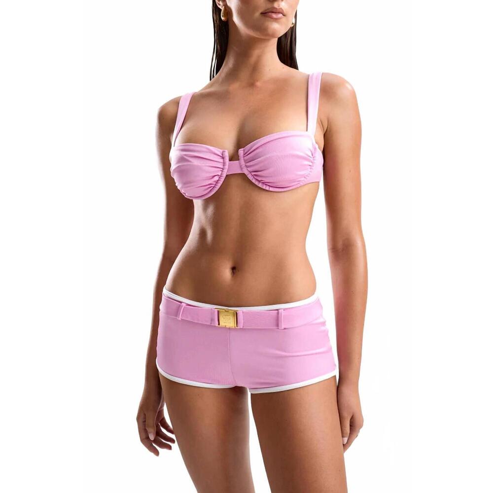 NEW CIN CIN ariel ruched bikini bra in dahlia